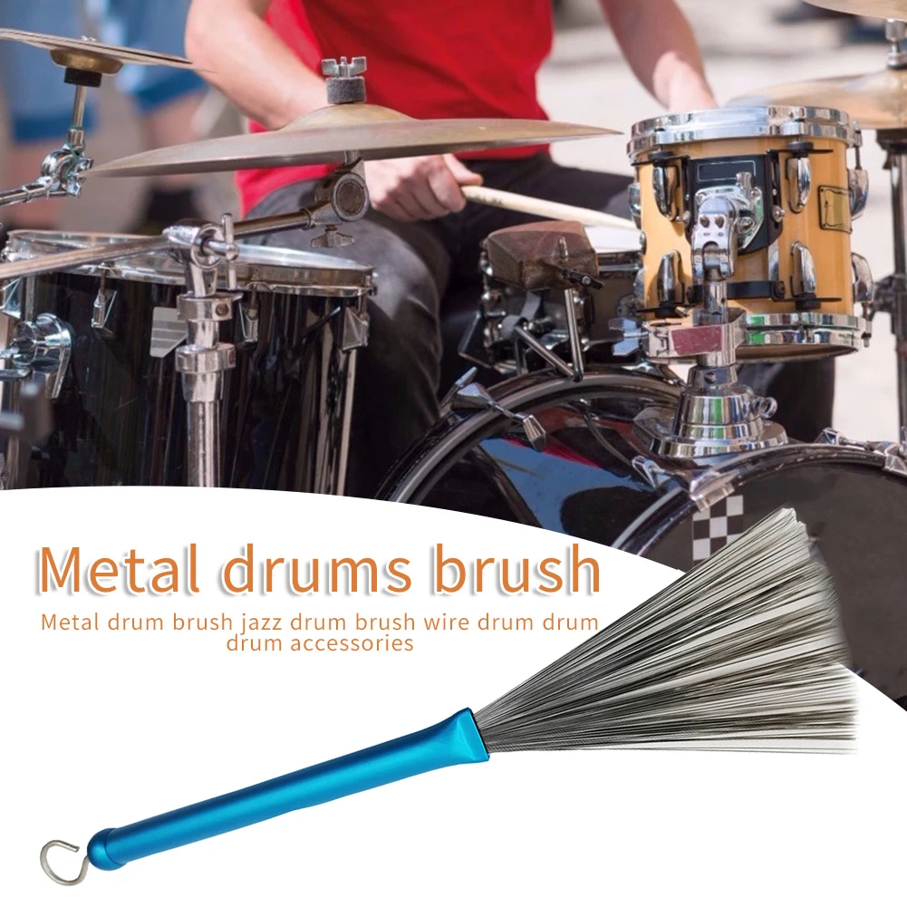 

Drum Sticks Brush Retractable Metal Wire Jazz Drum Musical Instrument Brush