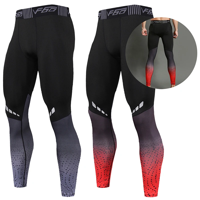 

Leggings men's fitness sports leggings running training trousers high elastic quick-drying breathable
