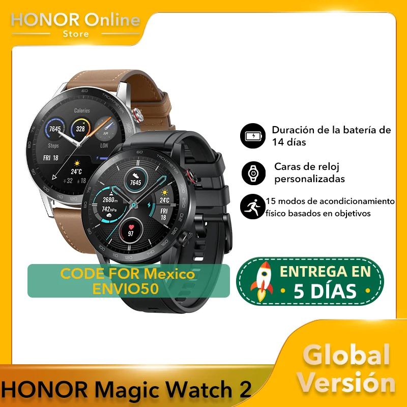 

Женские умные часы Honor Magic Watch 2, водонепроницаемые умные часы с Bluetooth 5,1, оксиметром в крови, 14 дней, для Magic 5 Pro
