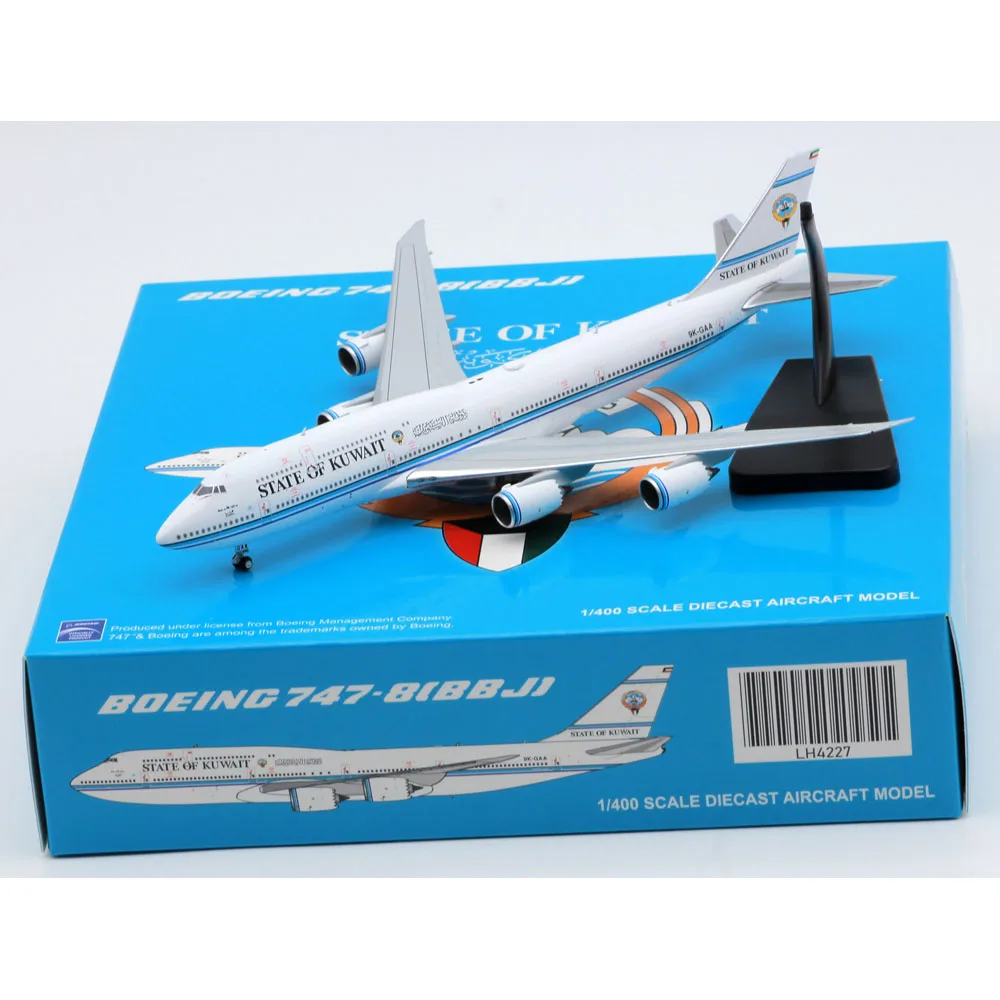 

LH4227 Alloy Collectible Plane Gift JC Wings 1:400 KUWAIT GOVERNMENT Boeing B747-8BBJ Diecast Aircarft Model 9K-GAA With Stand