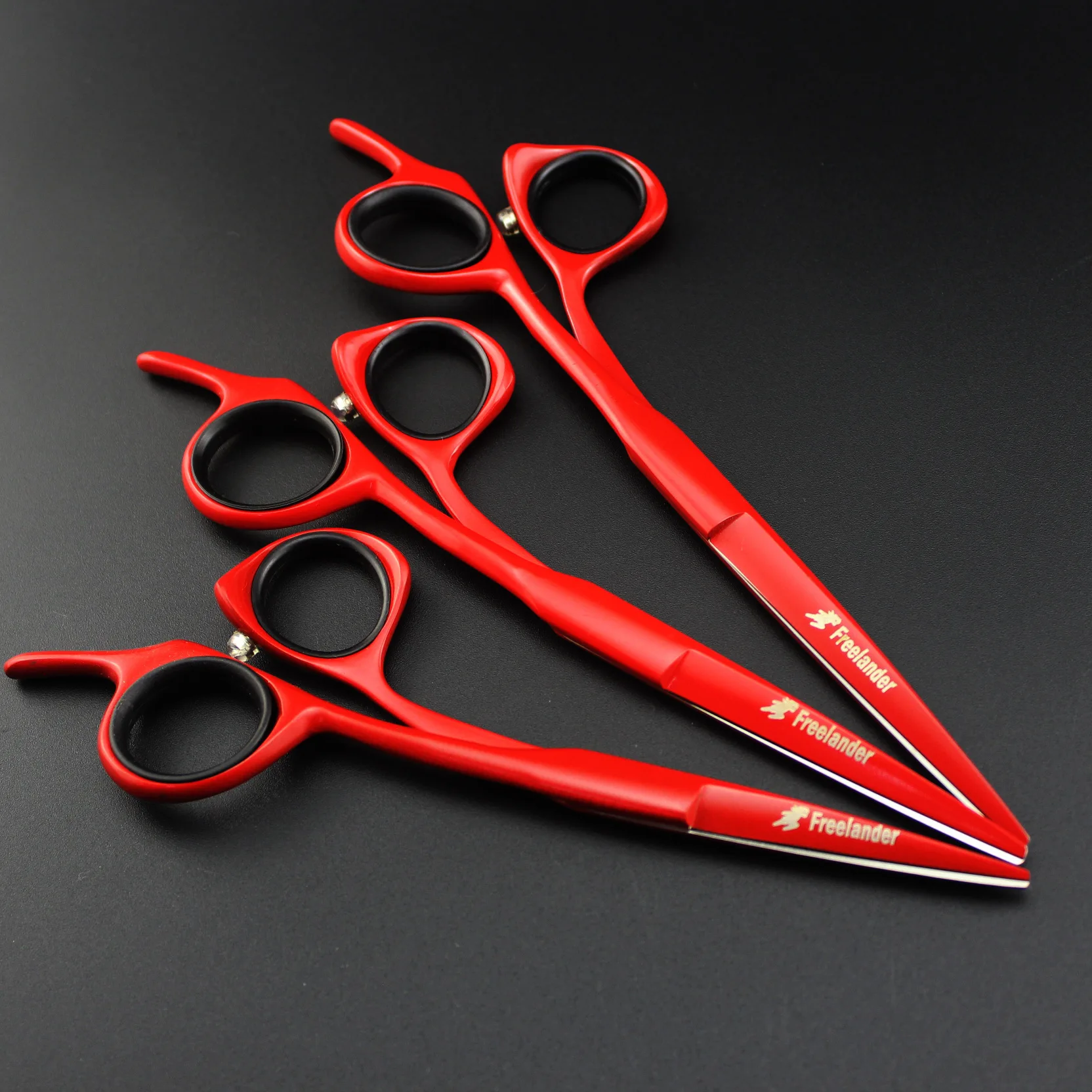 

5/5.5/6" Red blind hole personality Hair Salon Scissors Cut Barber Accessories Haircut Shear Hairdressing Tools Scissors