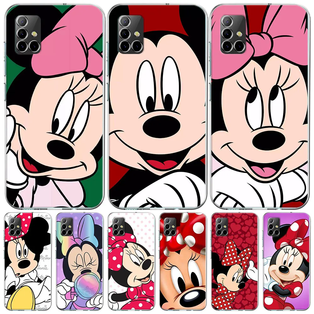 

Minnie Mouse Mickey Case for Samsung Galaxy A54 A31 A51 A53 A12 A52 A71 A32 A41 A72 A03 A03s A21s A33 Silicone Clear Phone Cover