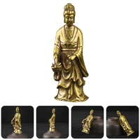 1pc brass craft brass guanyin statue guanyin figurine brass ornament for bar home