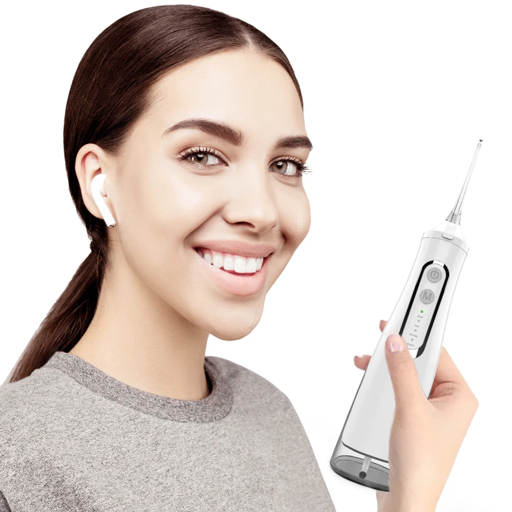 

Dental Jet Oral Irrigator Water Pulse Tooth Cleaner Usb Rechargeable Plaque Remover for Teeth Portable Oral Irrigator 310ml