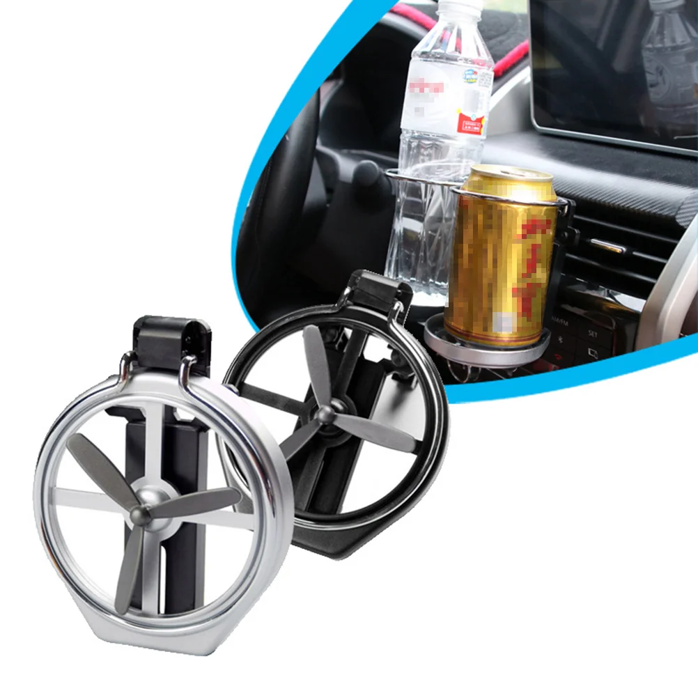 

Foldable Auto Car Truck Stand Holder Folding Air Vent Drink Bottle Cup Holder with Fan (Random Color)