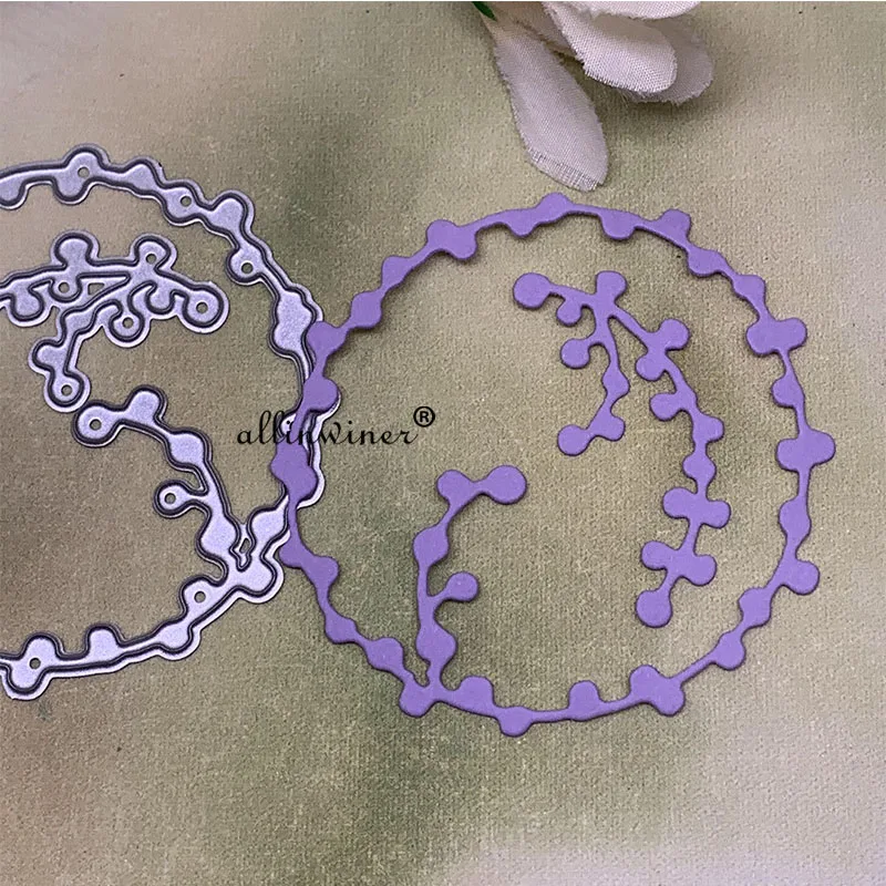 

2 шт., круглые металлические трафареты для скрапбукинга