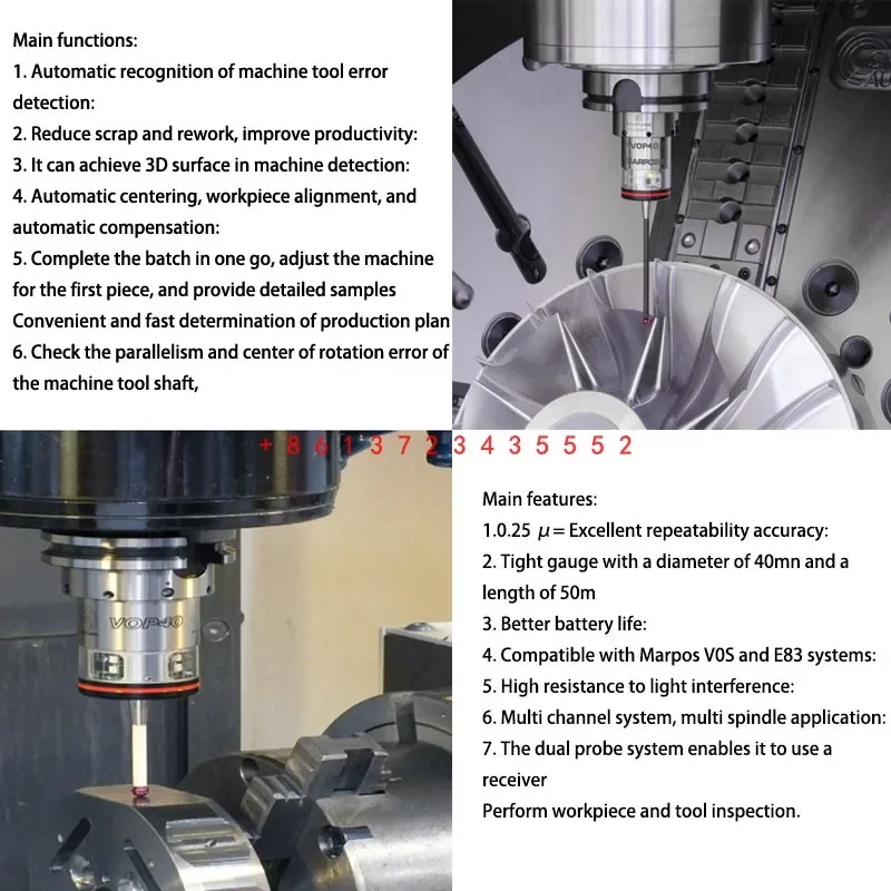 НОВЫЙ оригинальный Marposs VOP40/VOP40P станок с ЧПУ беспроводной зонд 3D измерение