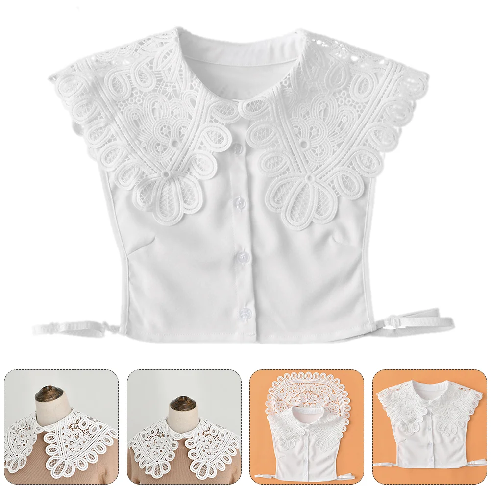 

1pc Fashion Lace Collar Elegant Fake Collar Lace Shawl Decor Clothing Accessory