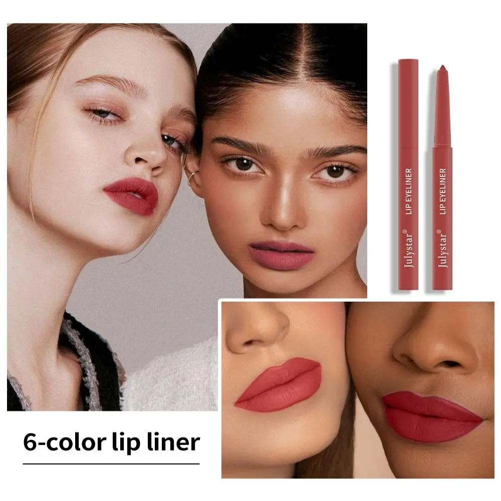 

Multicolor Velvet Matte Lipliner Pencil Professional Korean Non-stick Cup Contour Tint Lipstick Long Lasting Nude Sexy Lip Pen
