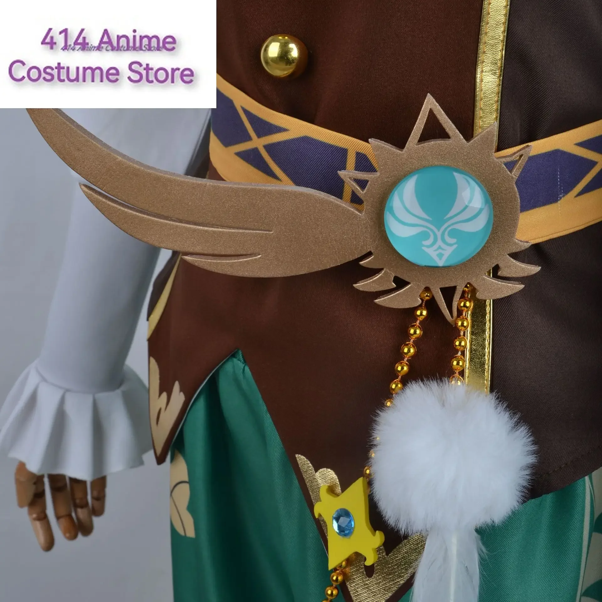 Женский костюм для косплея Genshin Impact Venti парик Бог ветра игровая униформа женщин