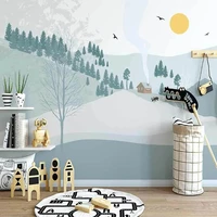 custom photo wallpaper 3d valley woods small house mural childrens room background wall painting papel de parede infantil mural