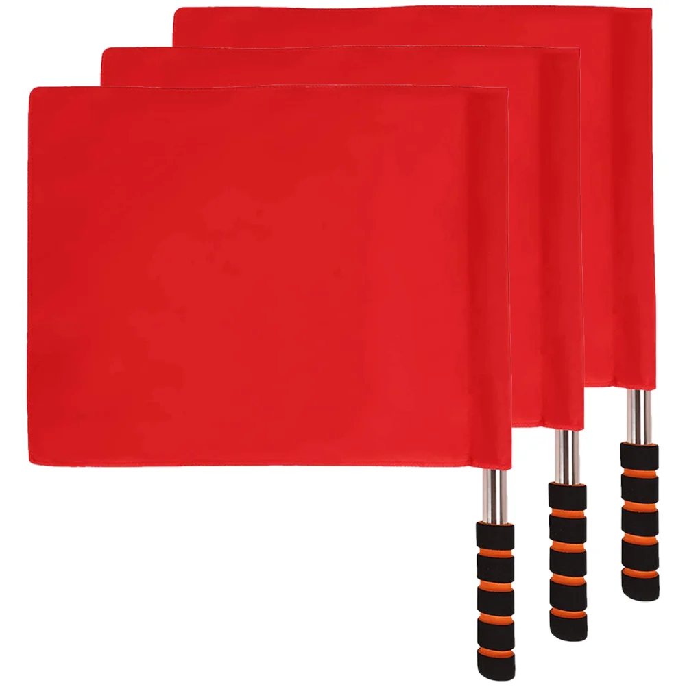 

3pcs Flags Traffic Signal Flags Referee Warning Signal Flags Match Flags