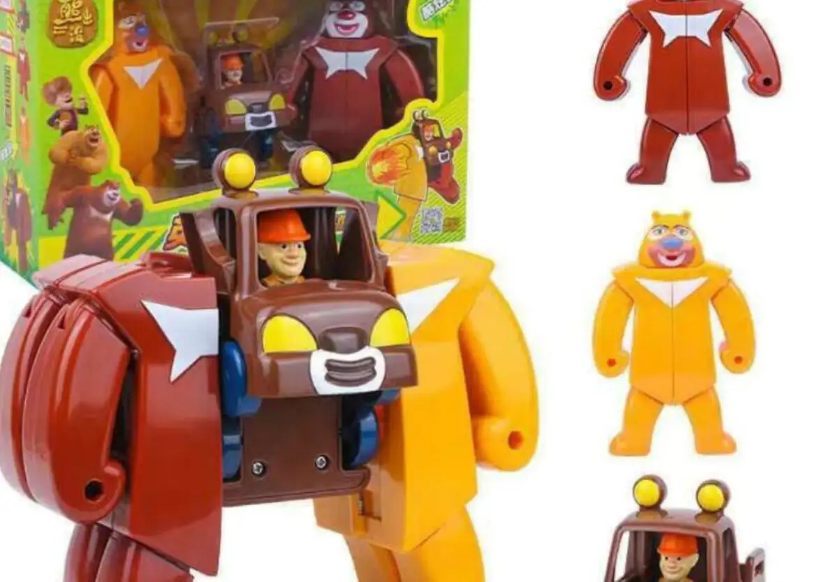 

Creative Cute Bear Animation Film Movie model Action Figure Deformation Robot Transformation Assembly Toy For Kid gift 6