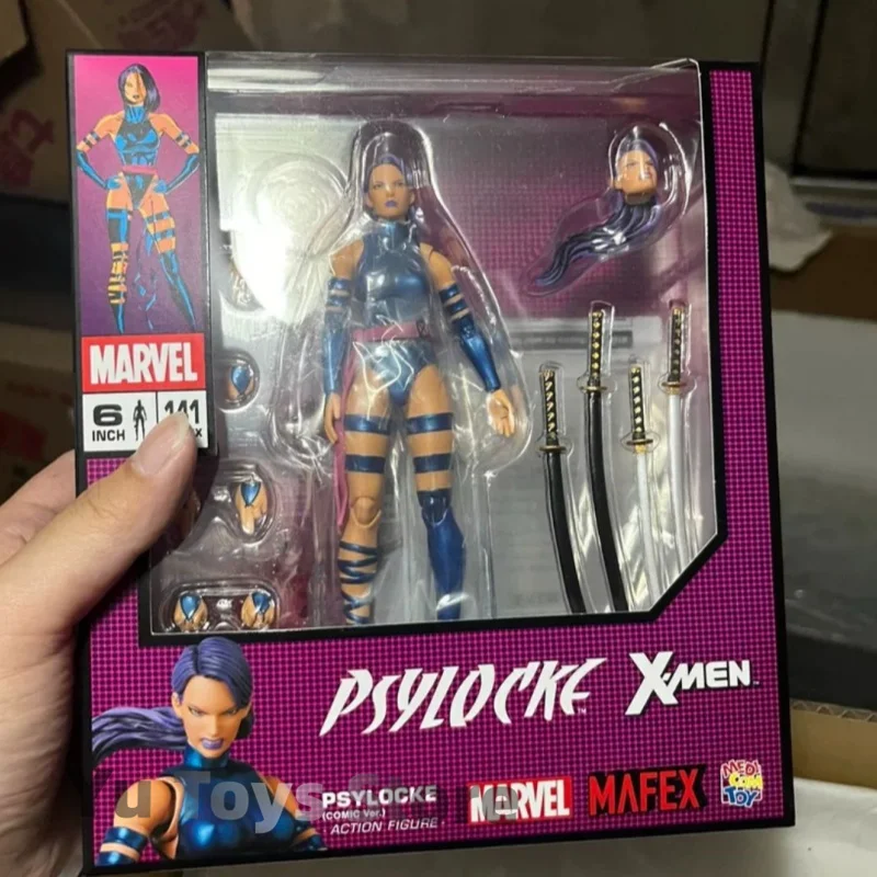 В наличии 1/12 6-дюймовый оригинальный Marvel Mafex No.141 Psylocke Comic Ver аниме фигурки модель