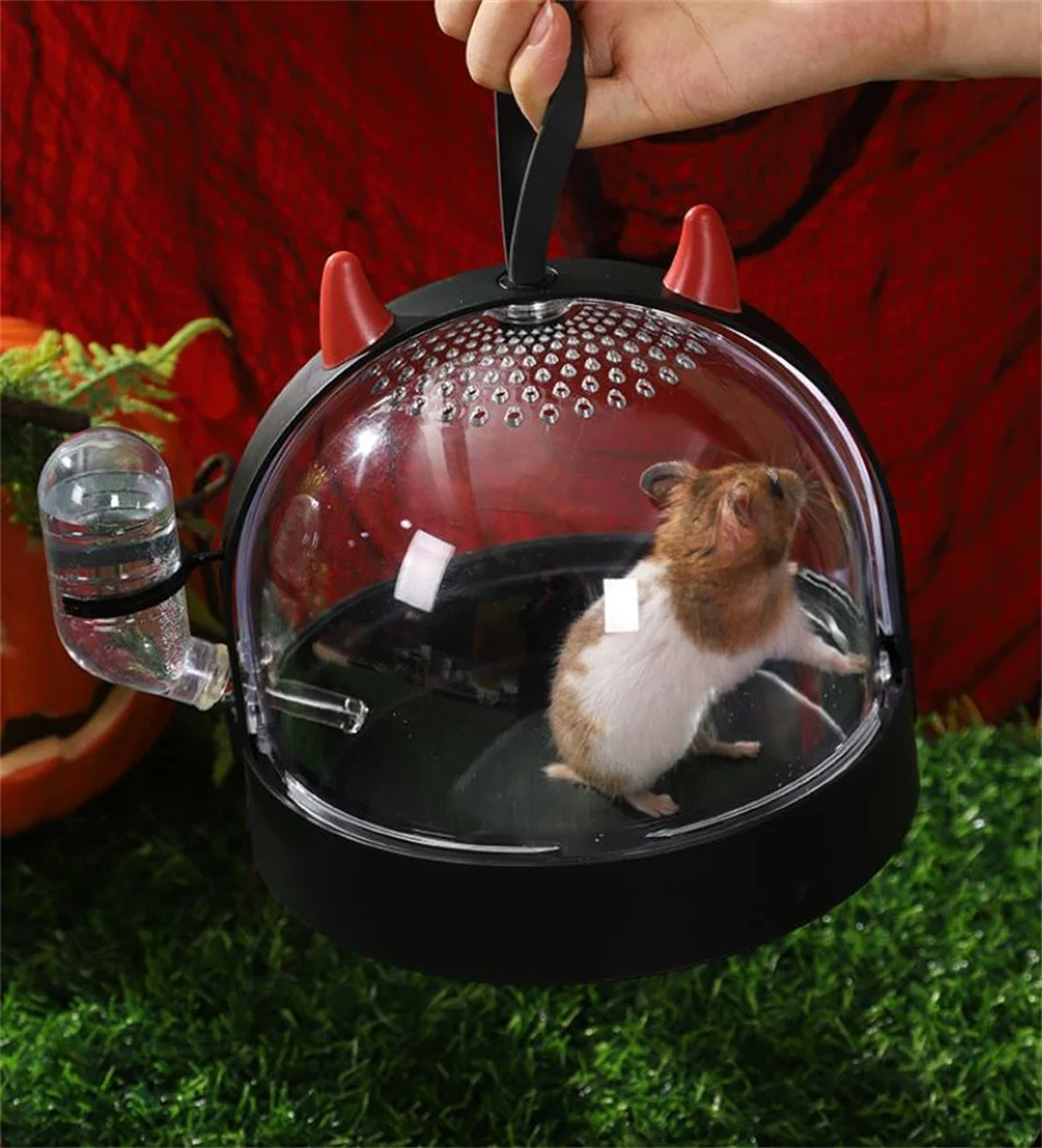 

Hamster Travel Cage Small pet Carrier Rodent Hamster Cage Portable Warm Winter Mini Pet Cage Guinea Pig cage Portable Out House