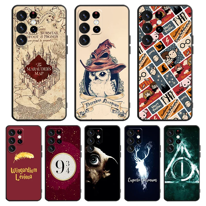 

Ring Potters Wand Harries Phone Case For Samsung Galaxy S23 S22 S21 S20 FE Ultra S10e S10 S9 S8 Plus Lite Black Cover