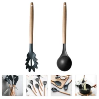 1 set reusable pasta spoon spaghetti strain spoons soup spoon cooking utensil kitchen spoons