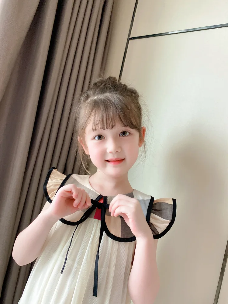 

2022 Summer New Girls Chiffon Dress Fresh Literary Princess Skirt Temperament Comfortable Slim Skirt