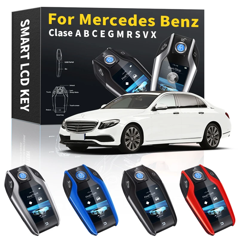 

OPRTAMG безключевой смарт-ключ для Benz Clase A B C E G M R S V X 2011 2012 2013 2014 2015 автомобильный смарт-ключ дистанционного управления ЖК-дисплей
