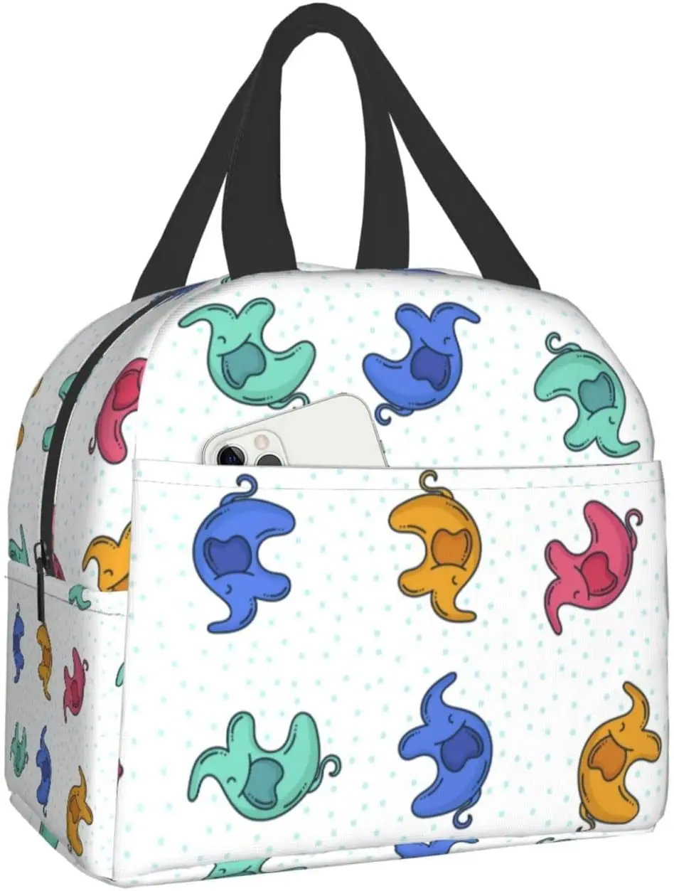 

Cute Colorful Elephant Lunch Bag for Women Men Insulated Lunch Box for Adult Reusable Lunch Tote Bag for Work Picnic School
