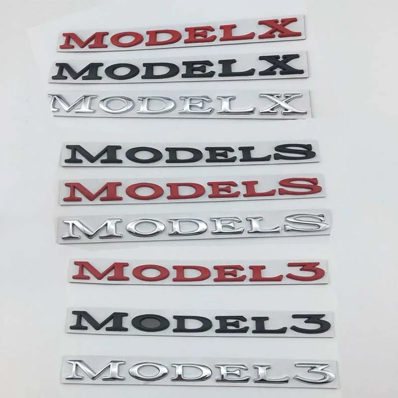 

3D Car Trunk Sticker Zinc Alloy Emblem for Tesla Model 3 Model S Model X Letter Logo Side Rear Badge Auto Decoration Accessories