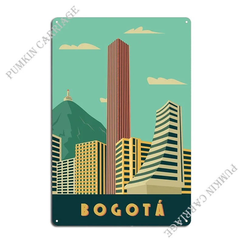 Bogota Colombia металлические вывески клубное украшение стены индивидуальный постер