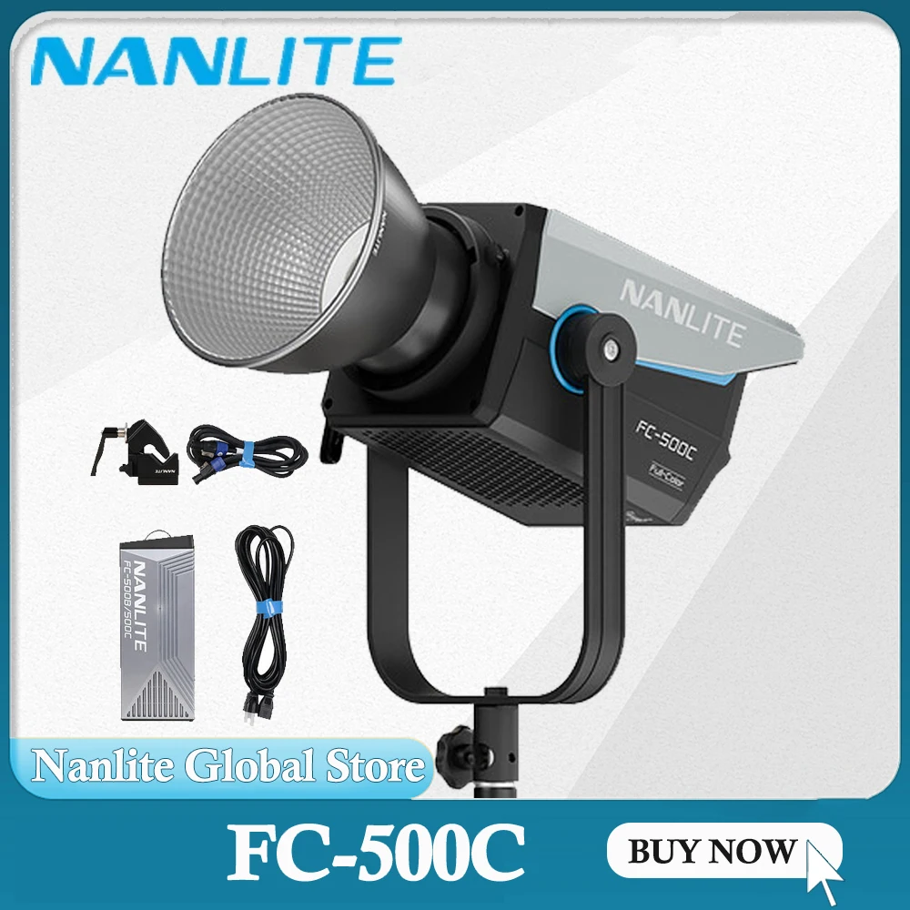 Фото Светодиодный видеосвет Nanlite FC-500C RGB Spotlight RGB 2700-7500K, 500 Вт, полноцветный моноблок для киносъемки №1