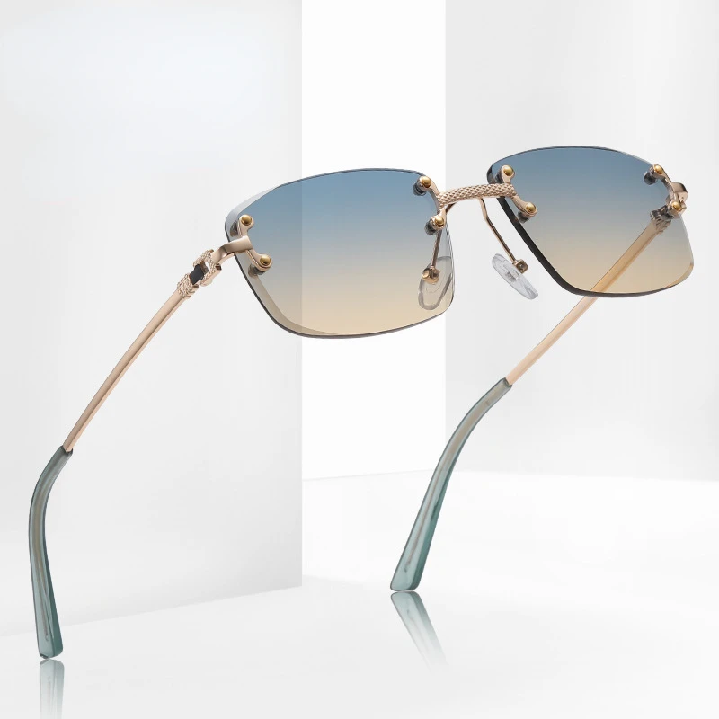 

Women's Sunglasses Sun Protection UV Protection Fashion Personality Retro Square Rimless Sunglasses Street Shot Driving Glasses