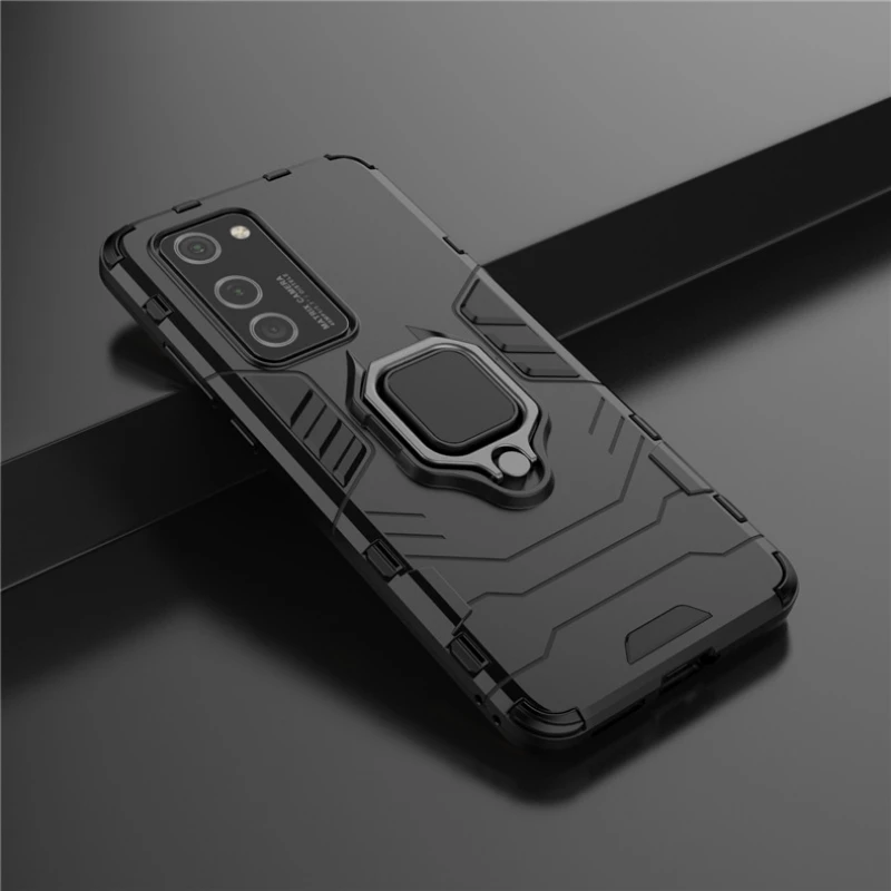 

Suitable for Huawei P40 pro ring bracket black panther mobile phone shell nova7 creative armor anti-fall cover