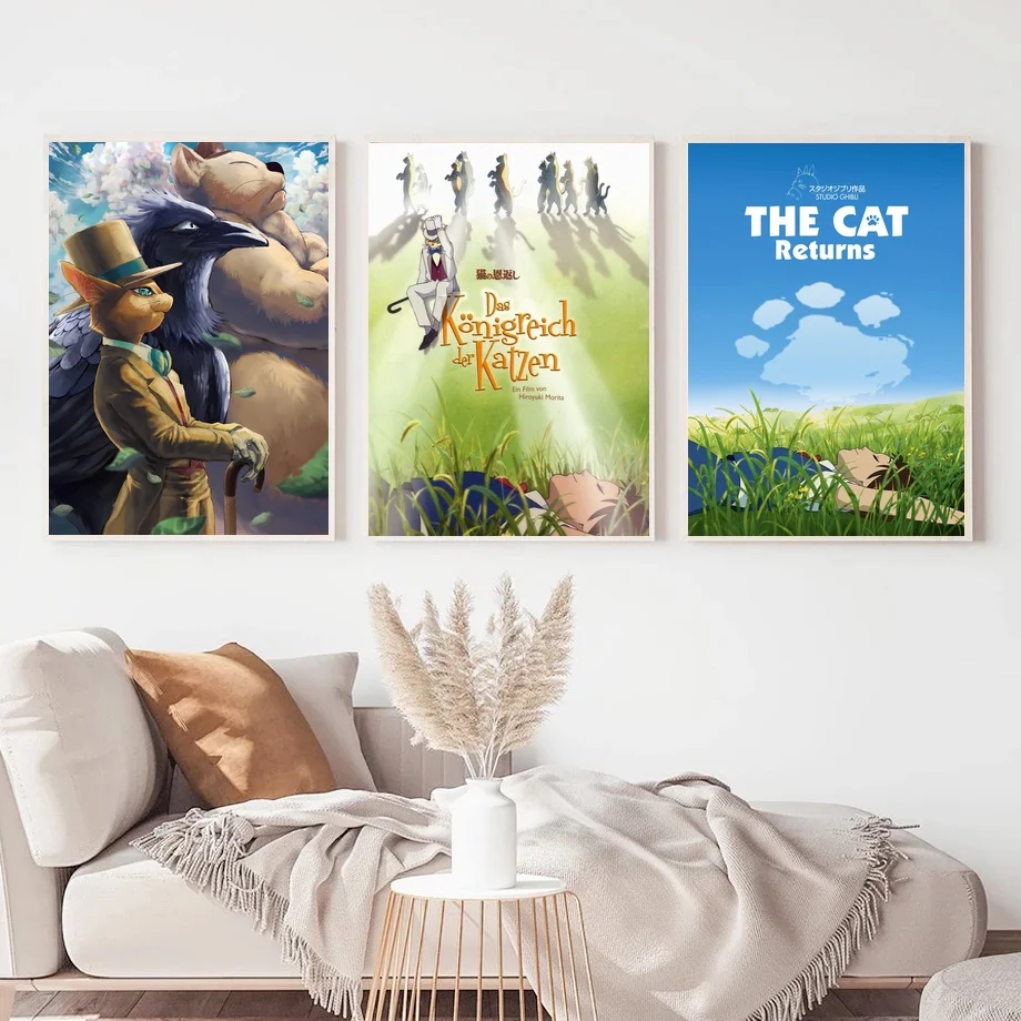 

Классическая картина маслом из мультфильма «Кот возвращается», постер на холсте, картина, украшение для дома без рамки