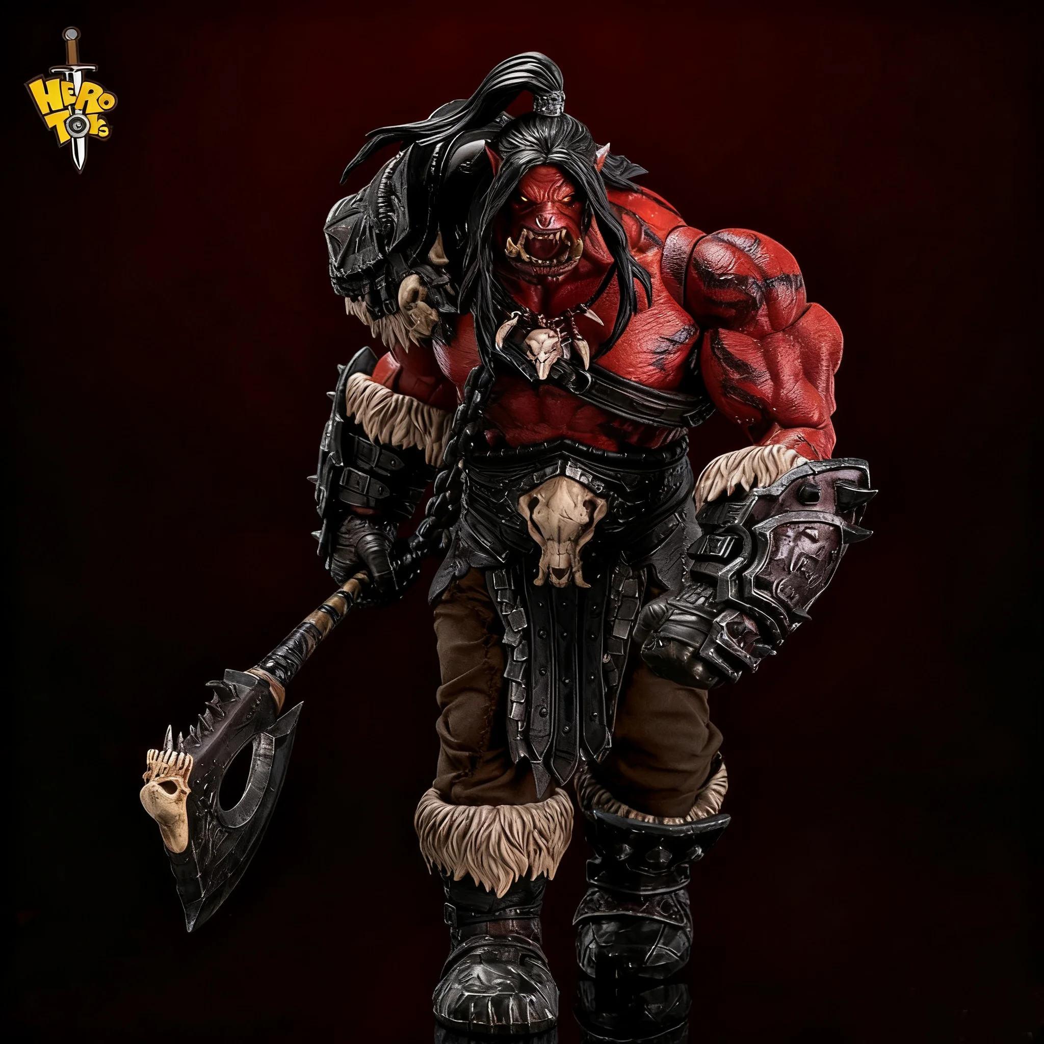 Фото В наличии: Коллекционная фигурка оркского воина-военачальника Орды Grommash Hellscream (серия Hero Toys Fel Energy) – игрушка-подарок №2