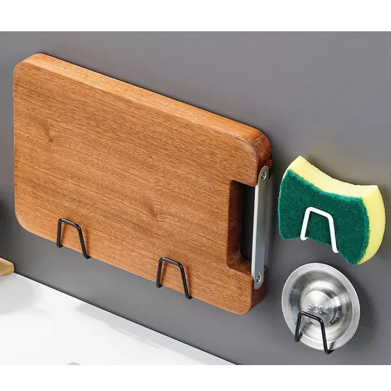 

Kitchen Adhesive Strong Wall Hanger Hook sink Sponges Holder Drain Drying Rack Storage Organizer Bathroom Suction Cup Self