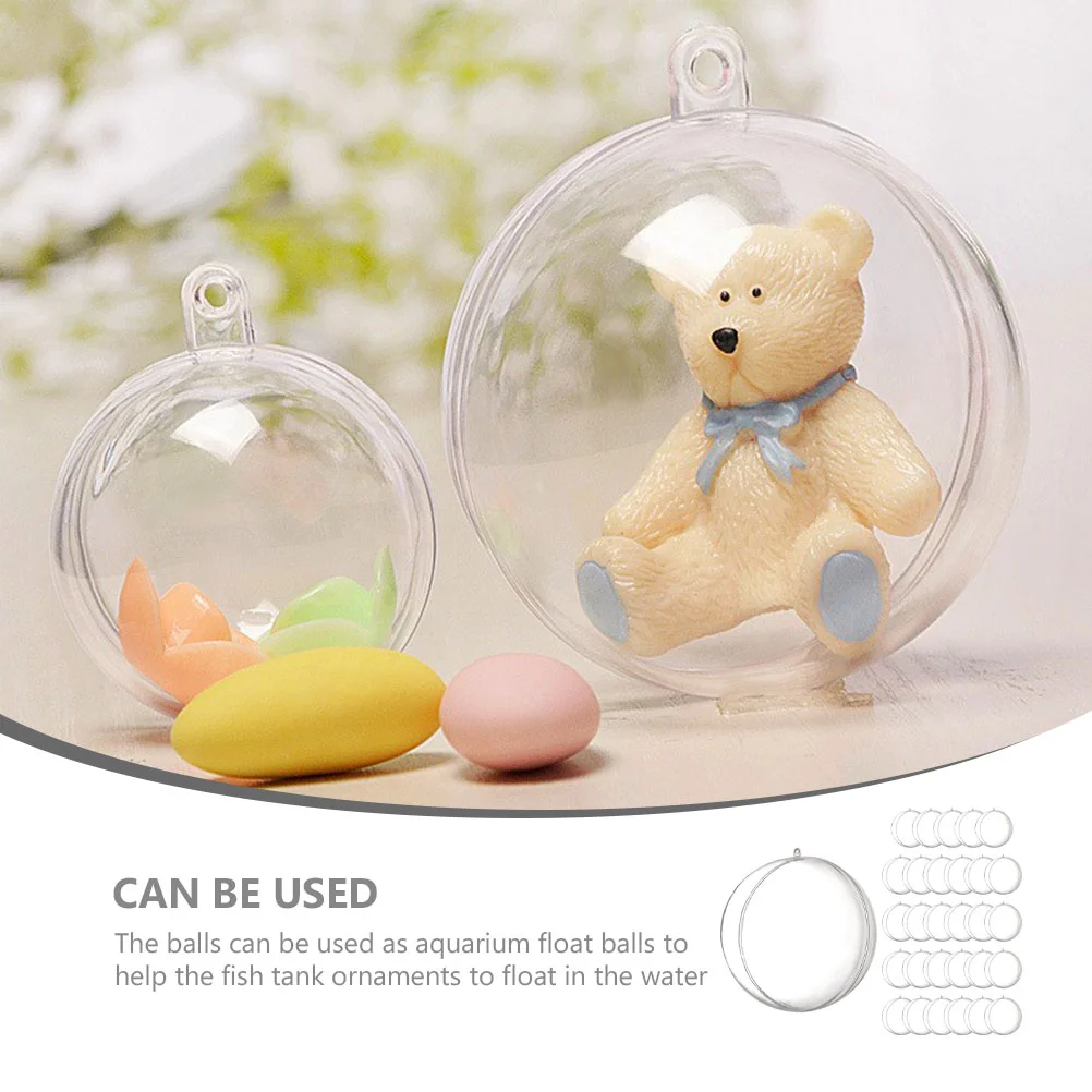 30 шт. прозрачные мини-шары для украшения ёлки