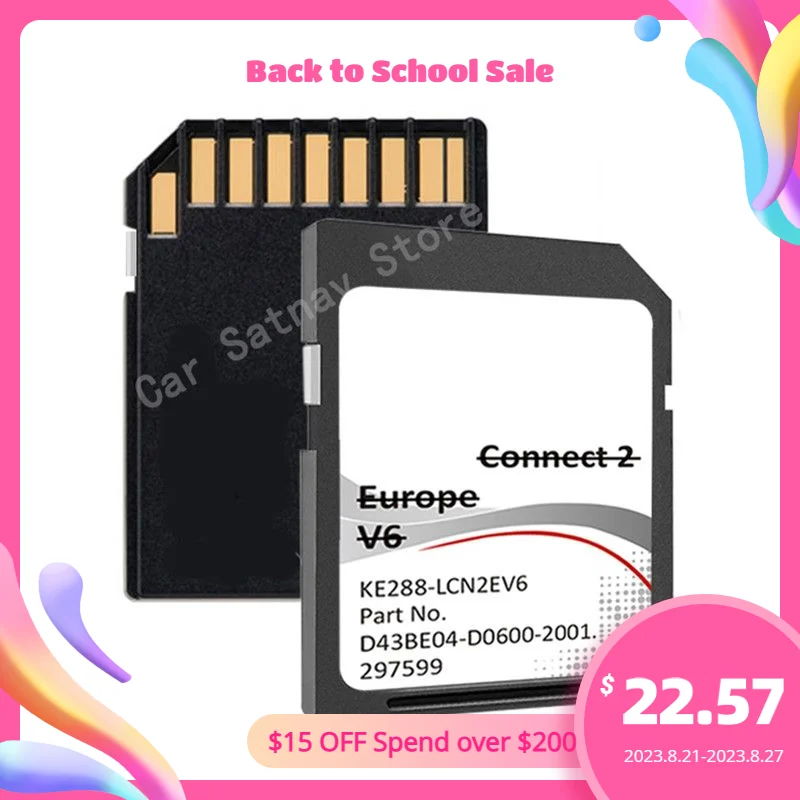 

For NISSAN CONNECT 2 V6 SD Card 2021-2022 NOTE JUKE LEAF MICRA E-NV200 MAP UK & EU