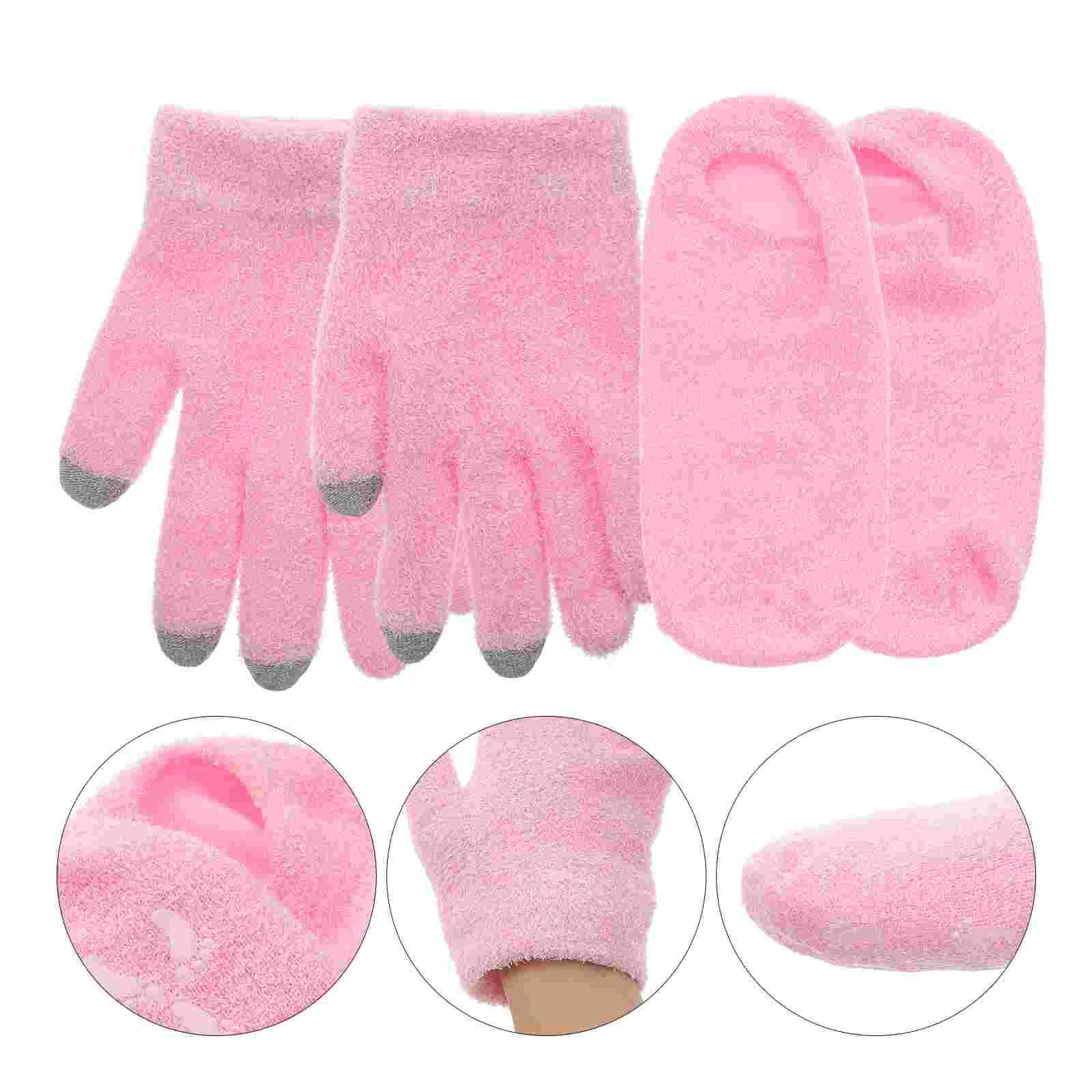 

4 Pcs Gel Foot Mask Gloves Miss Moisturising Socks Moisturizing Booties Vegetable Mitts