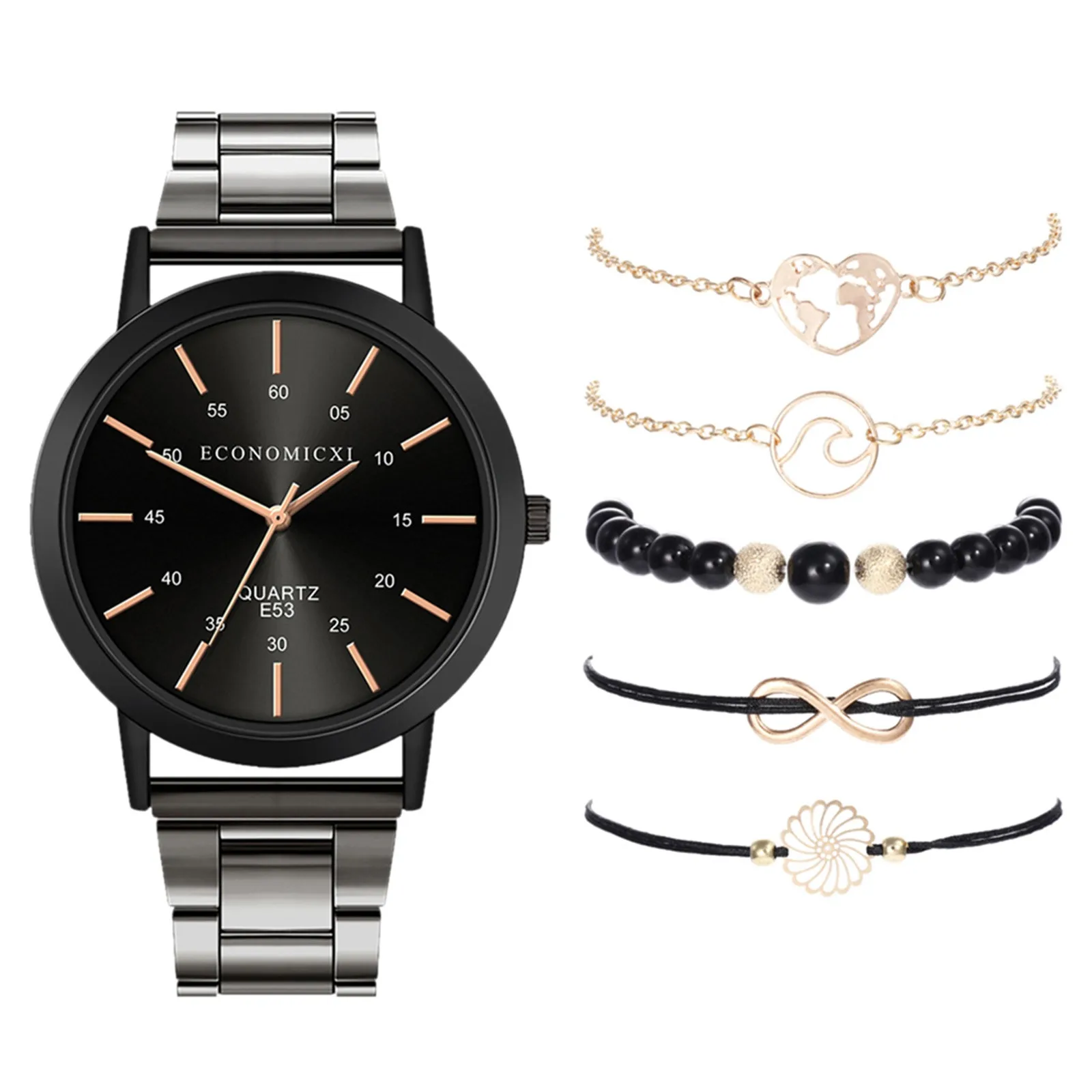 

Popular Quartz Watch Luxury Bracelet Gemstone Bracele Watch Talking Watches for Women Mens Expansion Band Watches