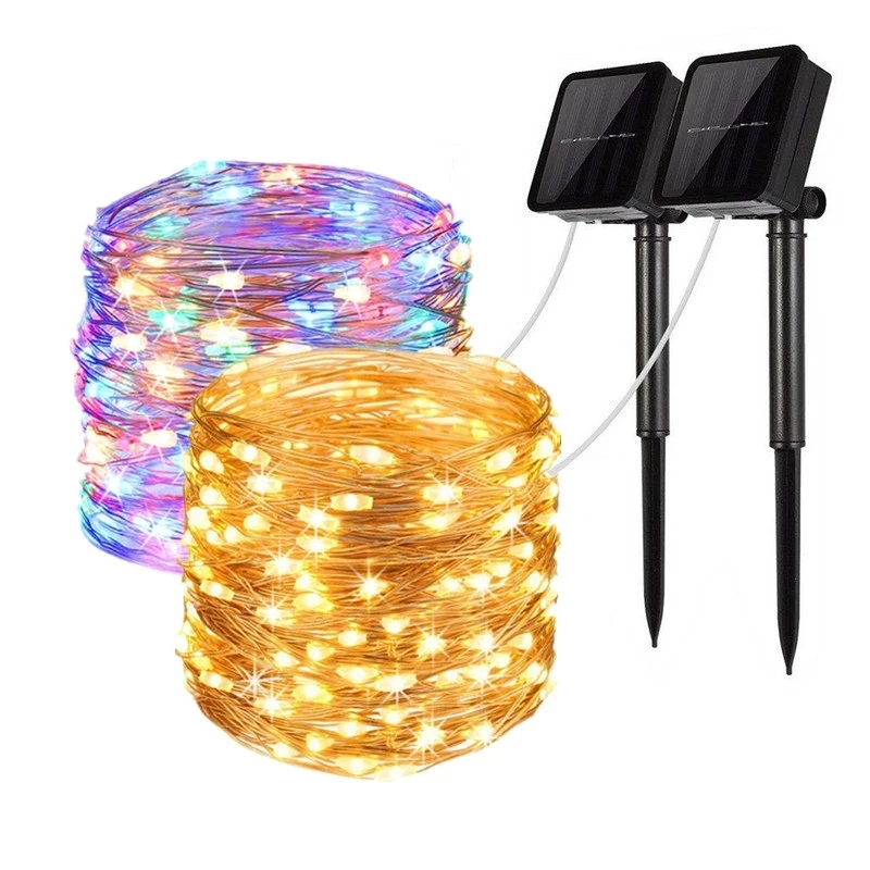 

5M 10M 20M solar outdoor lights garland solar string lights solar garden lighting Waterproof Wedding Party Home Decoration