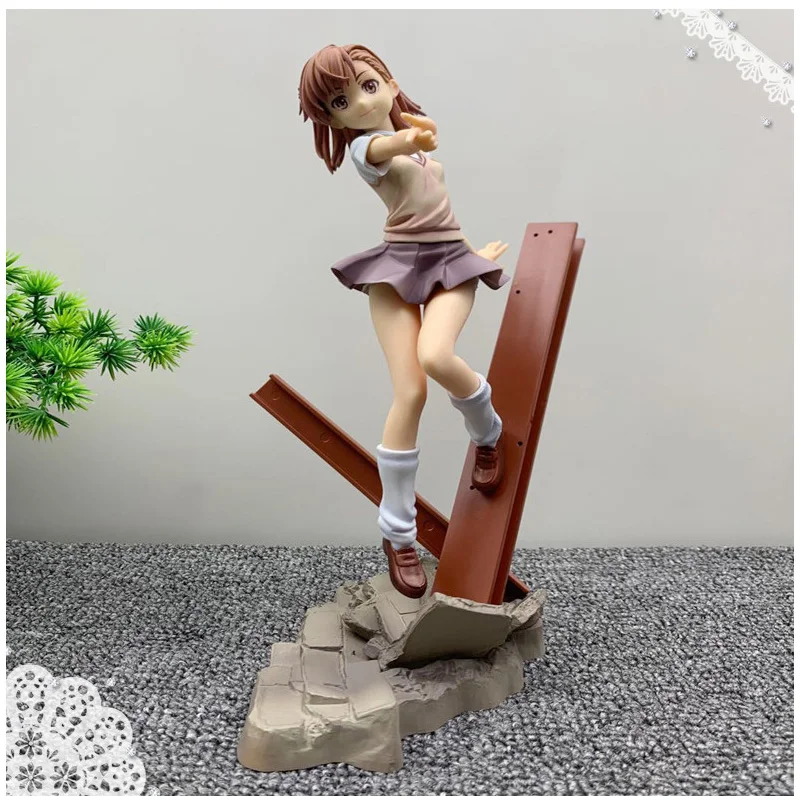 

Аниме-фигурка Мисака Микото 24 см из ПВХ популярная японская определенная научная модель железнодорожного пистолета шоковая принцесса куклы игрушки подарок для девочек
