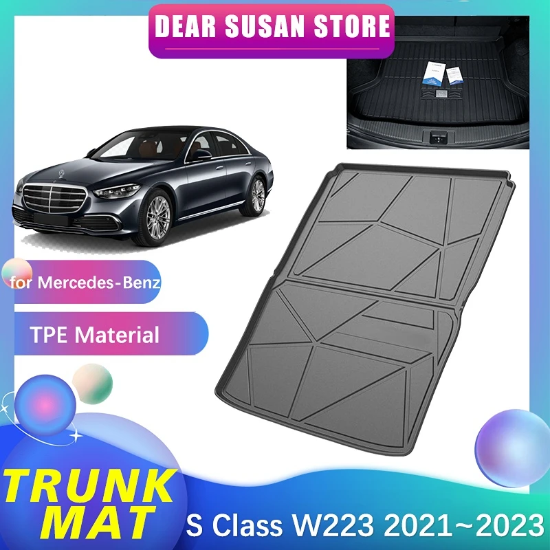 

Special Rear Trunk Mat for Mercedes-Benz S Class W223 580 500 680 2021~2023 Waterproof Floor Space Decoration Tray Accessories
