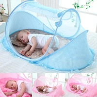 baby travel bed portable infant baby travel crib tent canopy breathable mosquito net sleeper bed with one pillow for 0 18 month