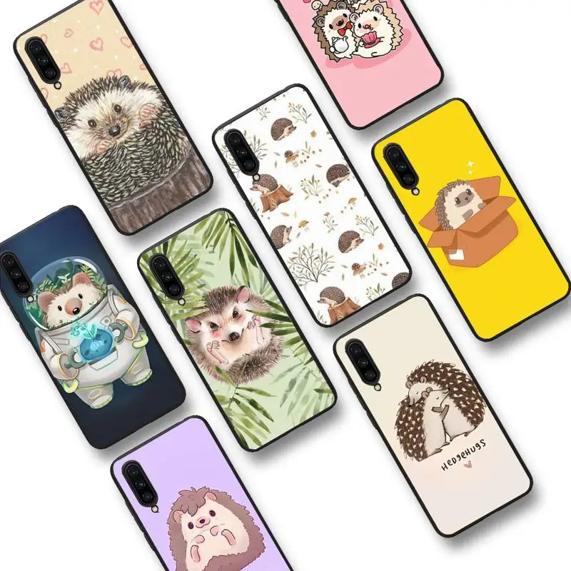 

Kawaii Hedgehog Phone Case for Samsung S20 lite S21 S10 S9 plus for Redmi Note8 9pro for Huawei Y6 cover