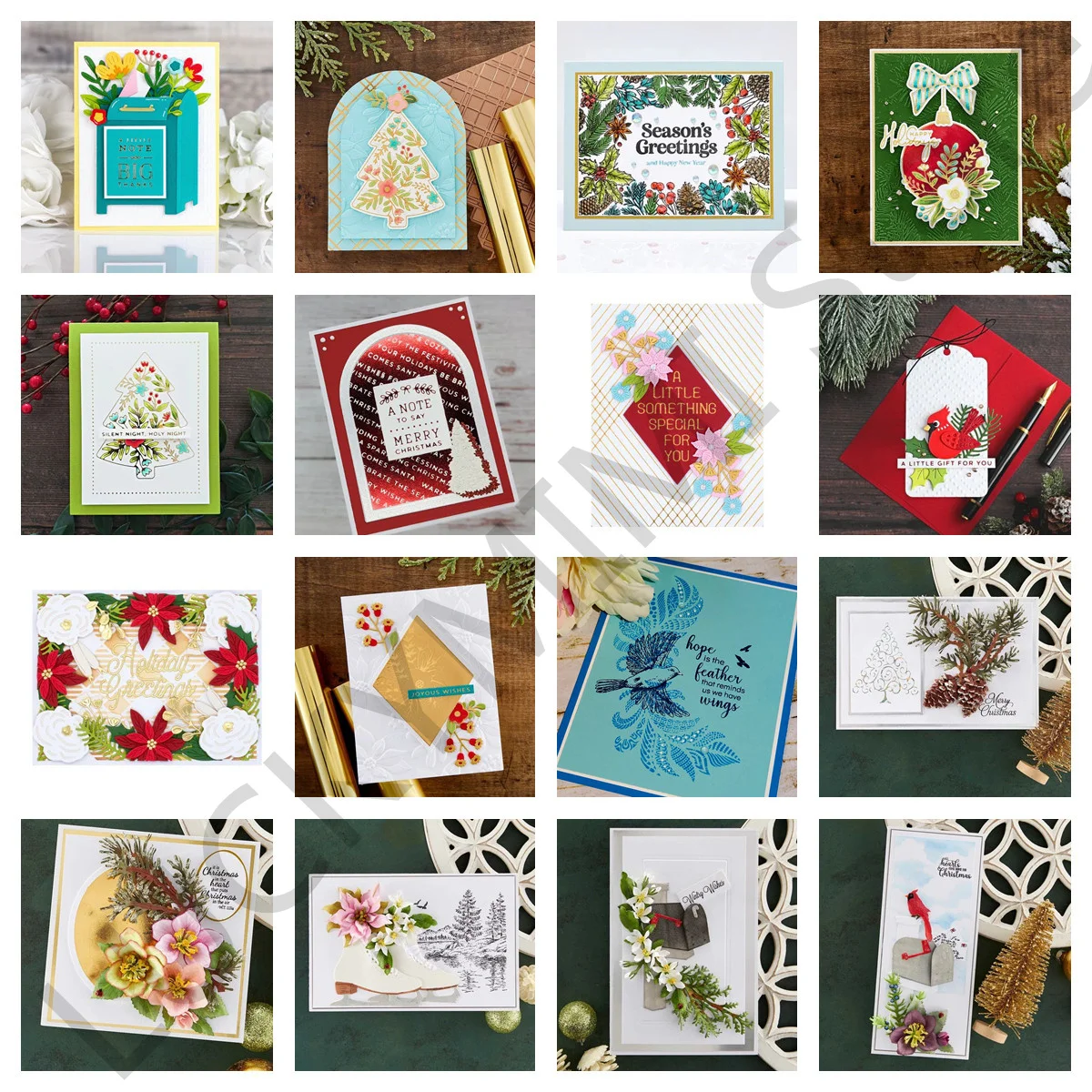 

Christmas Metal Cutting Dies And Clear Stamps Scrapbook Stencils Decoration Embossing For Album Paper Seal Crafts New Arrival