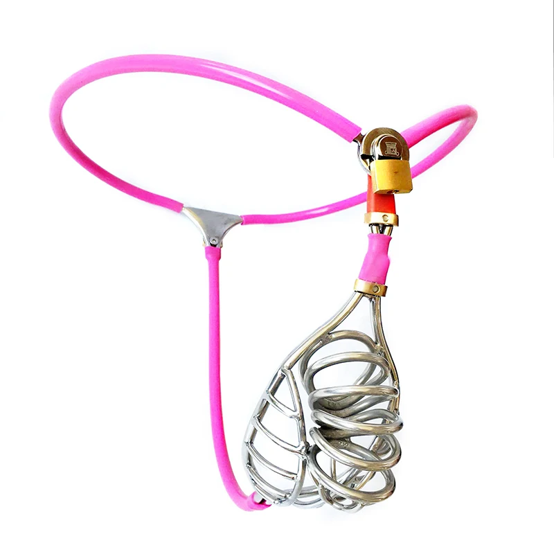 

Stainless Steel Male Chastity Belt Cage Device with Removable Anal Beads Plug Adjustable Cock Cages Sex Toys for Men Adults 18+