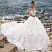 elegant wedding dress exquisite appliques crystal off the shoulder luxury vintage princess gown vestido de novia for women