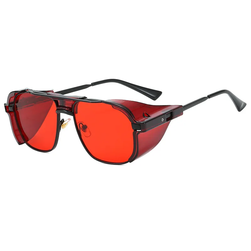

Gothic Steampunk Sunglasses Men Luxury Brand Designer Car Driving Decorative Sun Glasses Women Classic Side Guard Eyeglasses