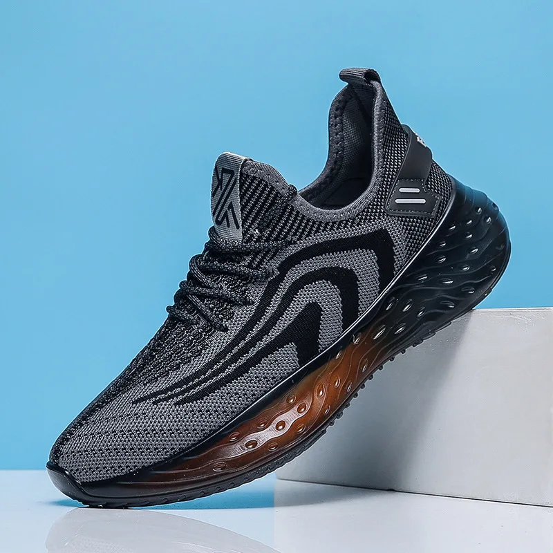 2022 Autumn Men's Shoes Super Comfortable Breathable Flying Woven Men's Sneakers Fashion Thick Bottom Heightening Shoes for Men