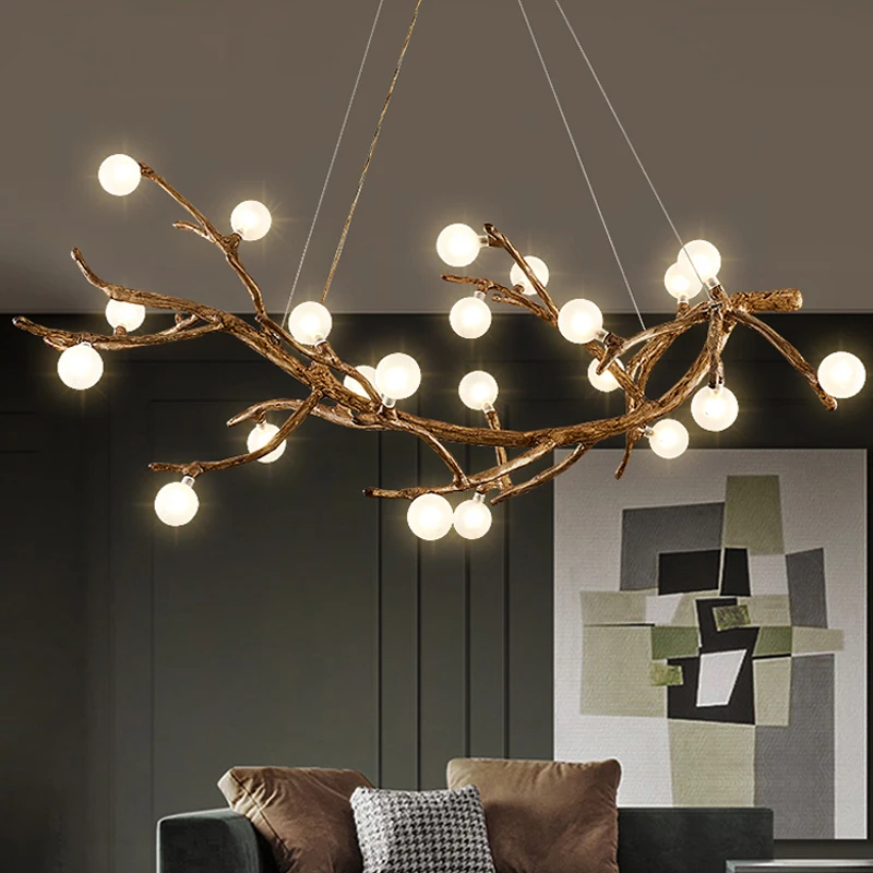 

Nordic Tree Branch Chandelier for Living Room Bedroom Art Design Mid Century Modern Ceiling Pendant Lights Resign Hanging Lamp