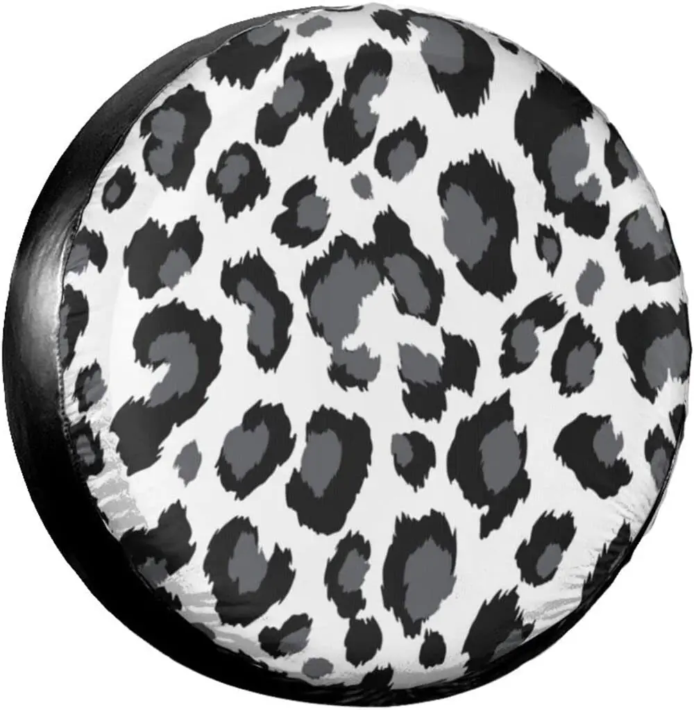 

Leopard Skin Print Animals Spare Tire Cover Wheel Protectors Weatherproof Universal for Trailer SUV Truck Camper Travel Trailer