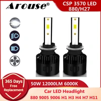 2pcs 880 h27 led headlight h11 h7 h4 led canbus 9005 hb3 car headlight 50w 12000lm 6000k csp led bulb headlamp fog lights p2b
