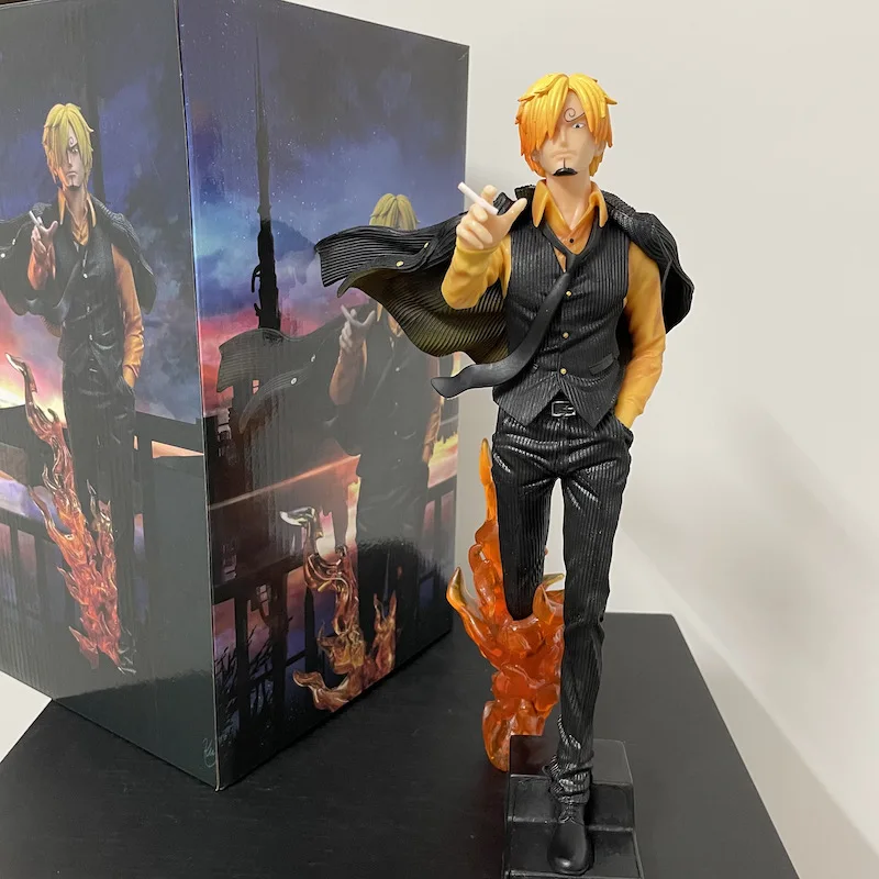 

Одна штука GK три боевых крови Sanji Luffy Sauron с подсветкой сцены статуя Аниме Фигурки Модели украшения игрушки детские подарки